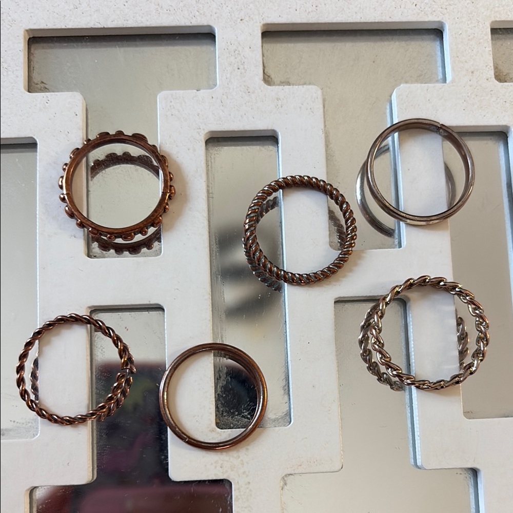 Elegant Bronze Ring Set